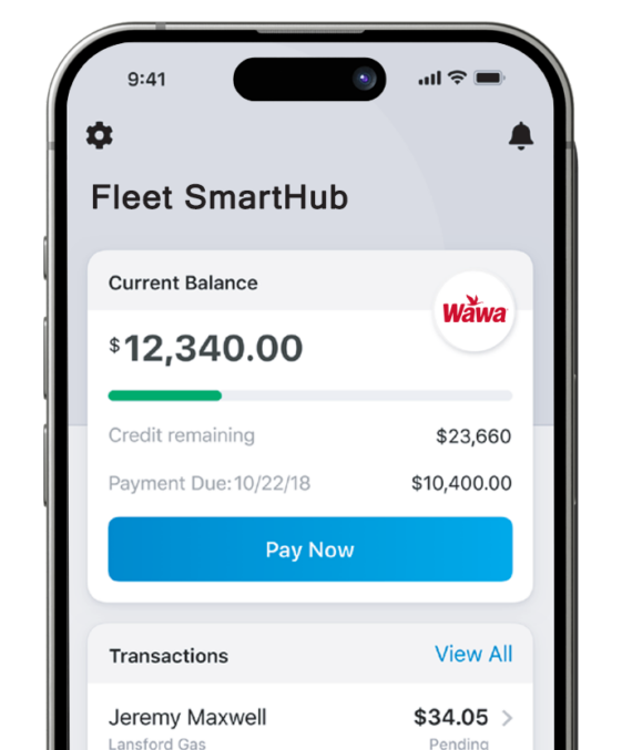 Wawa Fleet SmartHub Phone App